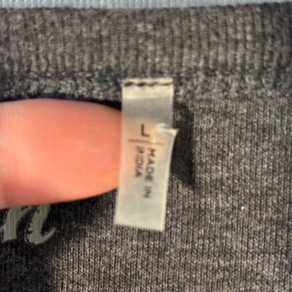 Caslon Womens Charcoal Gray Cotton Embellished Scoop Neck Top L Nordstrom - Picture 5 of 9